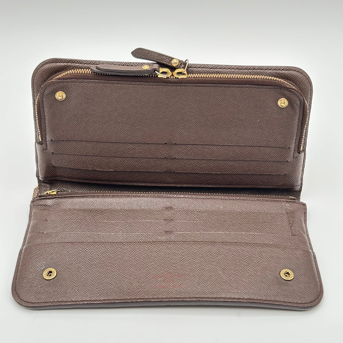 Authentic Louis Vuitton 2009 Damier Ebene Insolite Wallet Crossbody