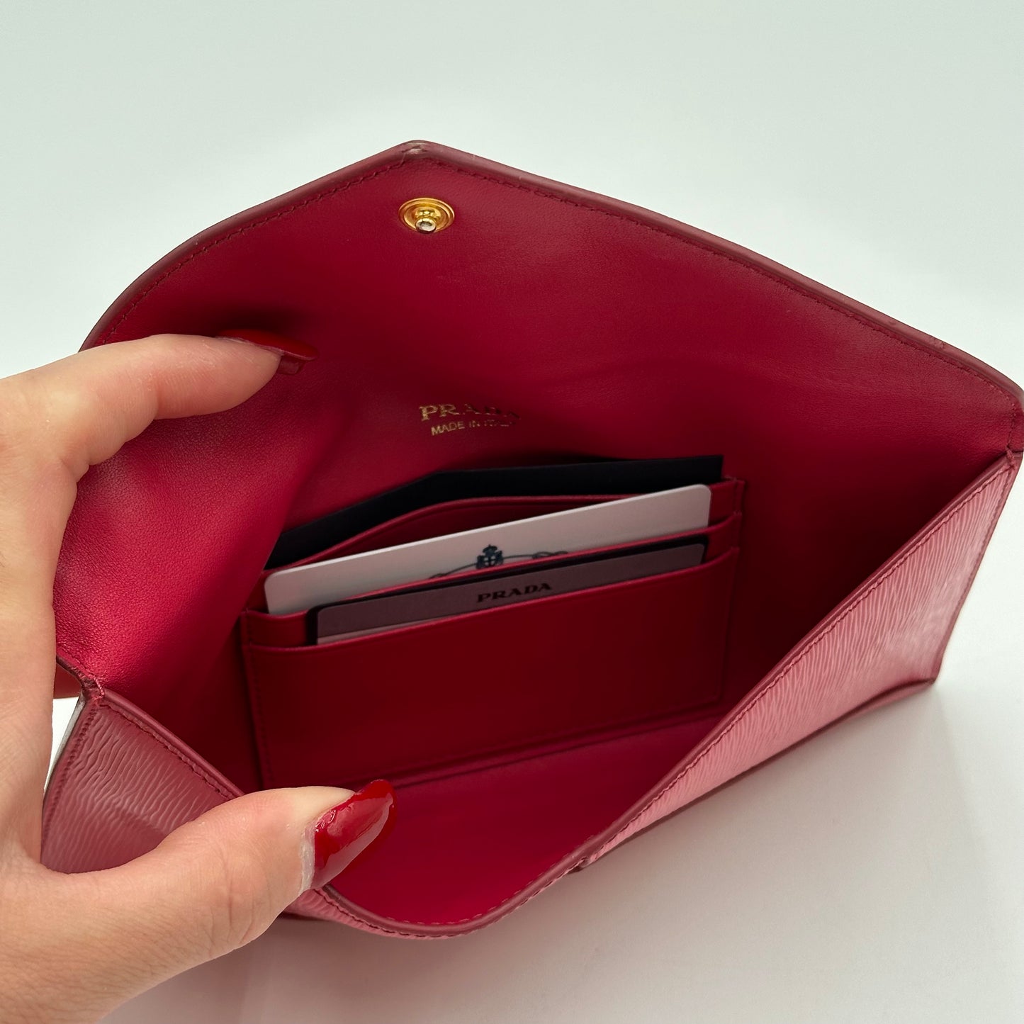 Authentic PRADA Fuchsia Envelope Wallet